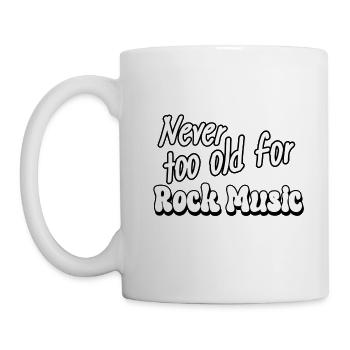 Jamais trop vieux pour la musique rock - Mug blanc - blanc - Gauche