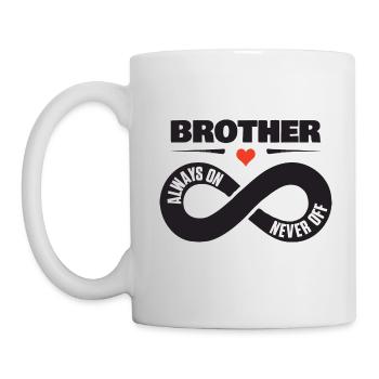 Frère Toujours Sur Jamais Off Frère Amour Chemise - Mug blanc - blanc - Gauche