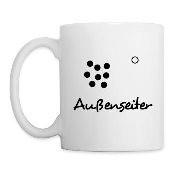 Außenseiter - dunkel - Tasse - Weiß - Links