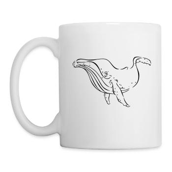 Buckelwal Ozean Wal personalisierbar - Tasse - Weiß - Links