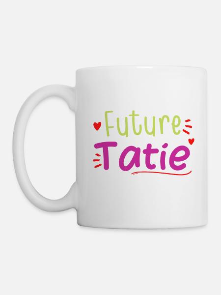 future tatie cadeau humour future tata - Mug blanc - blanc
