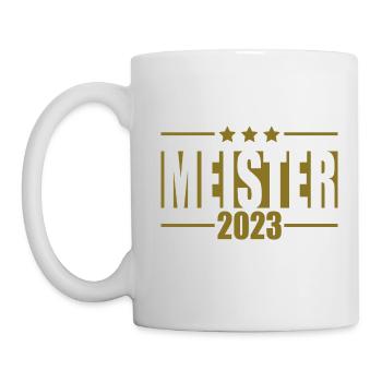 Meister 2023 Aufstiegstrikot Aufstieg 23 - Tasse - Weiß - Links