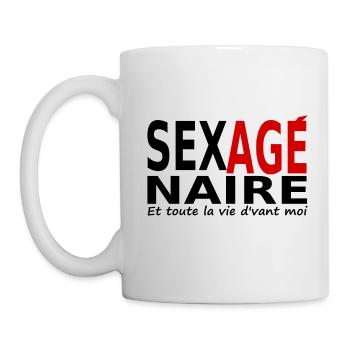 Anniversaire / Naissance / Cadeau / Sexagénaire - Mug blanc - blanc - Gauche