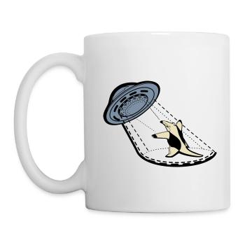 Tamandua Little anteater against UFO - Mug - white - Left