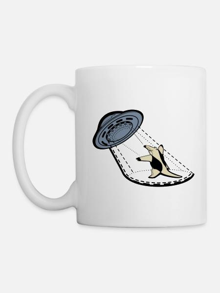 Tamandua Little anteater against UFO - Mug - white
