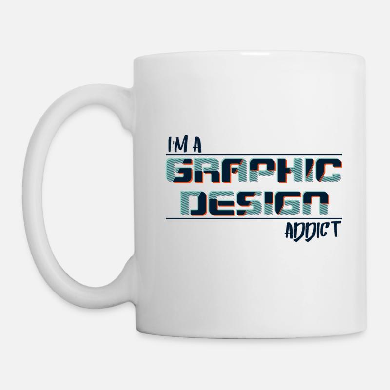 Je suis accro au graphisme - Mug blanc - blanc