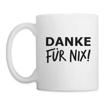 Danke - Tasse - Weiß - Links