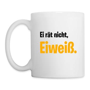 Ei rät nicht Eiweiss - Tasse - Weiß - Links