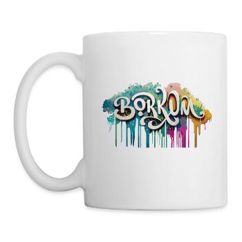 Borkum Graffiti Schriftzug - Tasse - Weiß - Links