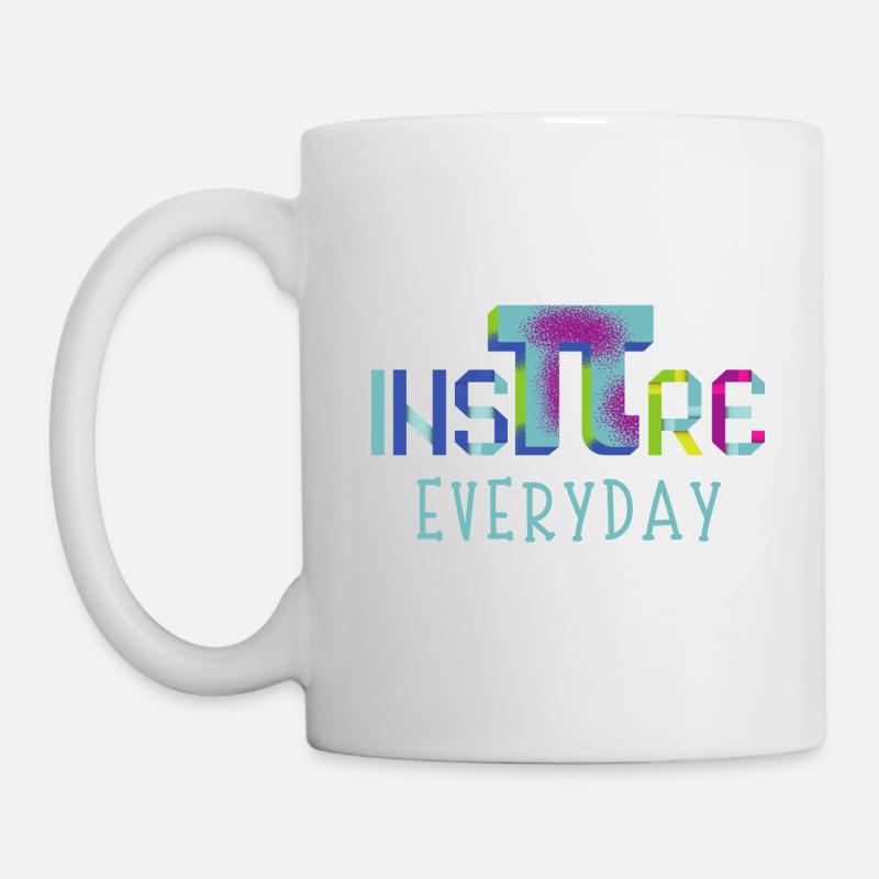Inspire Everyday Pi Day 3.14 Pi Symbole numérique - Mug blanc - blanc