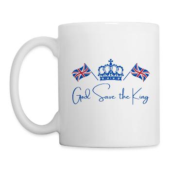 Britischer König Krönung Charles England Flagge - Tasse - Weiß - Links