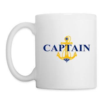Anchor, Captain, First Mate, Sailing, Matching Pair - Mug - white - Left