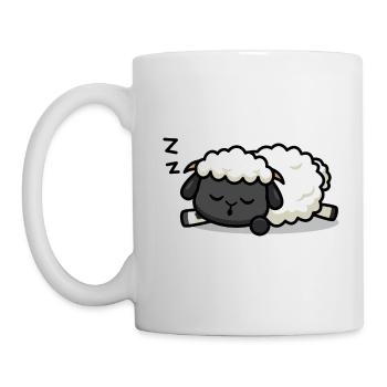 Schlafendes Lamm - Tasse - Weiß - Links