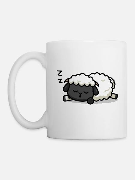 Sleeping lamb - Mug - white