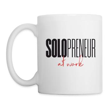 Solopreneur at work - Tasse - Weiß - Links