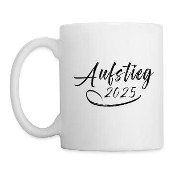 Aufsteiger 2025 Aufstiegstrikot Aufstieg 25 - Tasse - Weiß - Links
