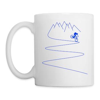 Mountainbike MTB Mountainbiker Fahrrad Bike - Tasse - Weiß - Links