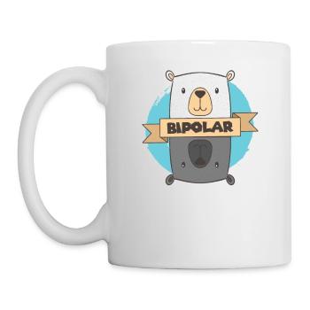 BiPolar Bear I Cute Mental Disorder design - Mug - white - Left