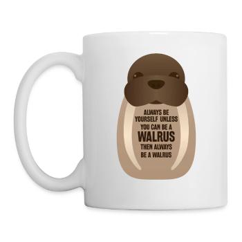 Always be yourself Walrus print and Zookeepers - Mug - white - Left