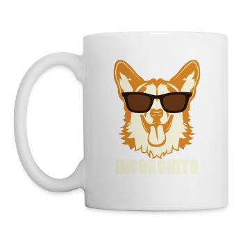 Incorgnito produit Funny Vintage Corgi Lover Dog - Mug blanc - blanc - Gauche