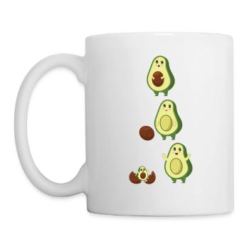 Mamacado Maman enceinte Cadeau Mignon Avocat Bébé - Mug blanc - blanc - Gauche