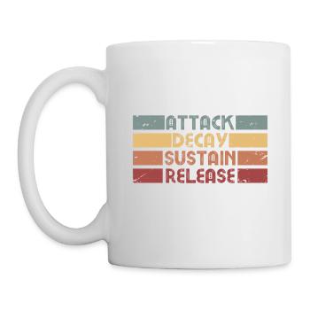 ADSR Synthétiseur Rétro Musique Cadeau design - Mug blanc - blanc - Gauche