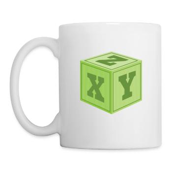 3D Print Calibration Cube X Y Z Axis Test Gift - Mug - white - Left