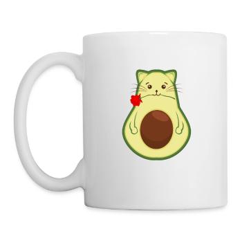 Avogato Drôle d’avocat Guacamole Ronronner Faveur Rose - Mug blanc - blanc - Gauche