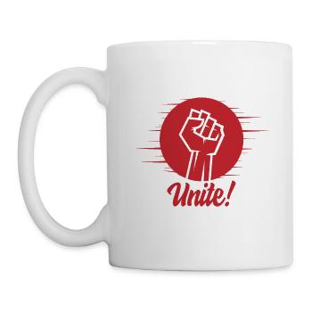 Prokrastinatoren vereinen Tomorrow Design und - Tasse - Weiß - Links