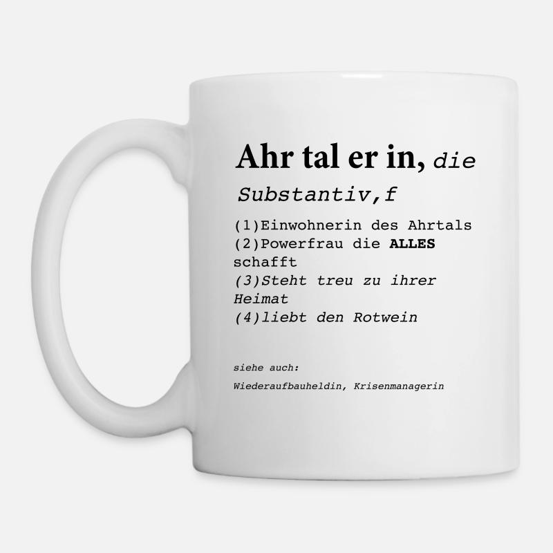 Die Ahrtalerin - Tasse - Weiß
