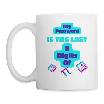 Mon mot de passe correspond aux 8 derniers chiffres de Pi - Mug blanc - blanc - Gauche