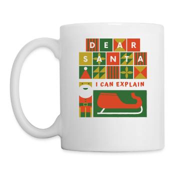 Dear Santa I Can Explain Funny Christmas Gift - Mug - white - Left
