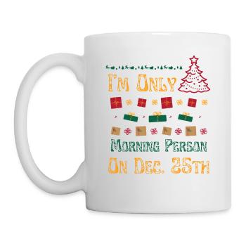 Je ne suis qu’une personne du matin le 25 décembre - Mug blanc - blanc - Gauche