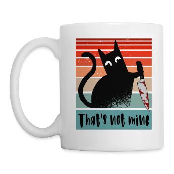 That’s not mine, Innocent Cat with knife - Mug - white - Left