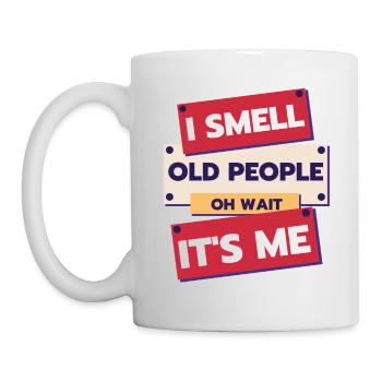 Je sens les vieux oh attends c’est moi - Mug blanc - blanc - Gauche