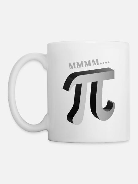 Mmmm Pi Funny Math And Pie Lover Design per Pi Day - Tazza - bianco