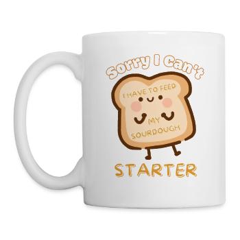Désolé, je ne peux pas avoir à nourrir mon levain - Mug blanc - blanc - Gauche