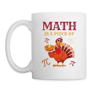 Pi Day 2023 Math Is A Piece Of Pi Funny Turkey - Mug - white - Left