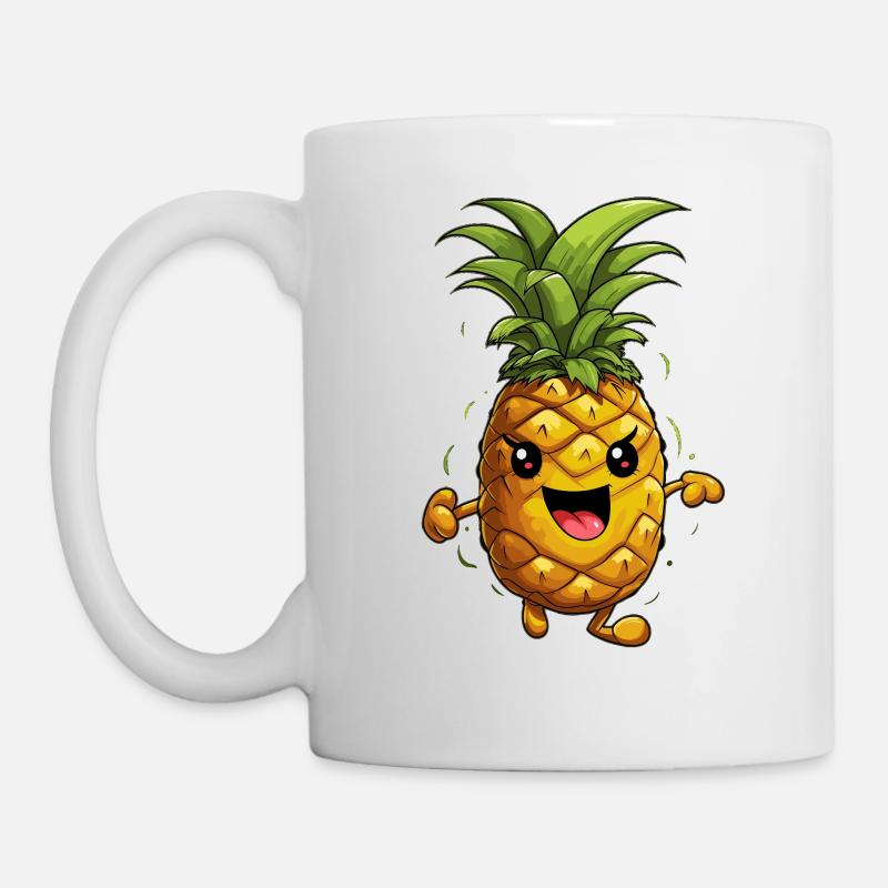 Danse Dessin animé Ananas - Mug blanc - blanc