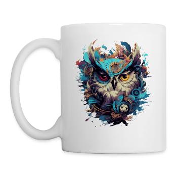 Cool Steampunk Owl - Mug - white - Left