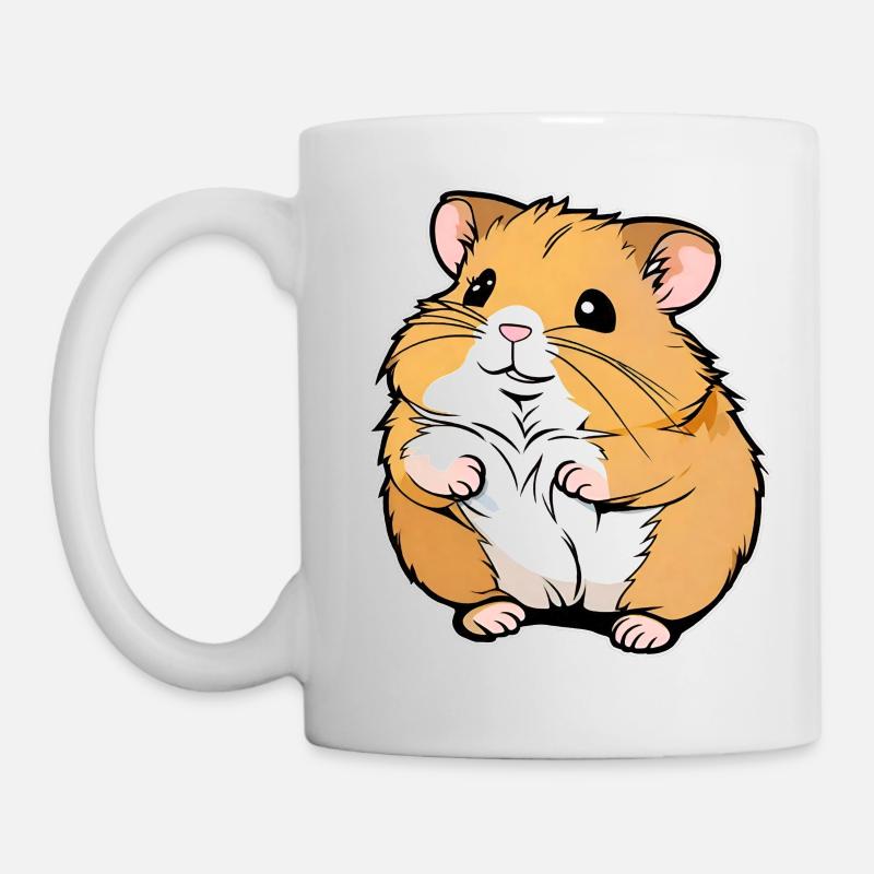 Thick cute gold hamster - Mug - white