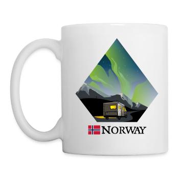 CAMPER À TRAVERS LA NORVÈGE - Mug blanc - blanc - Gauche