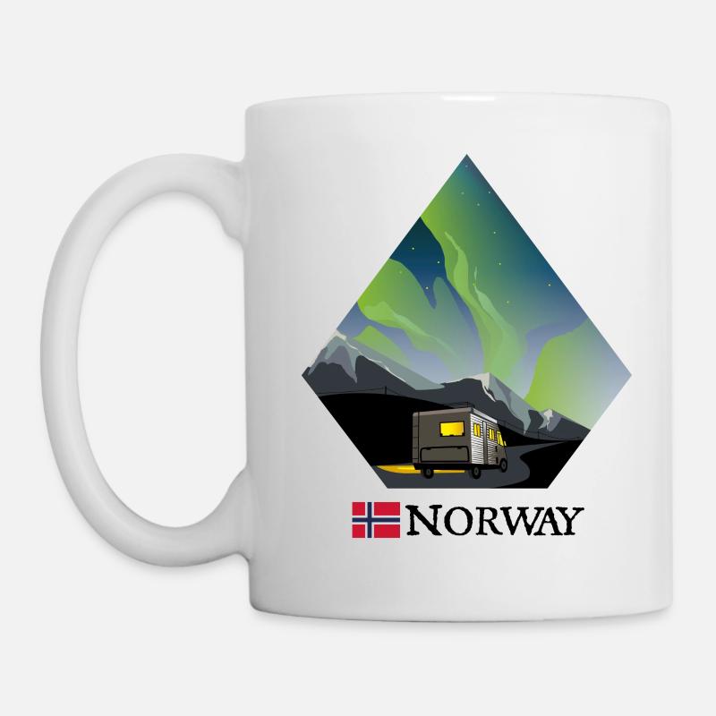 CAMPEN DURCH NORWEGEN - Tasse - Weiß