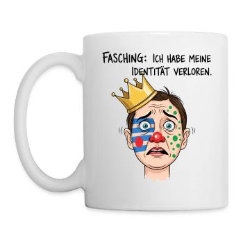 Carnaval : j’ai perdu mon identité - Mug blanc - blanc - Gauche