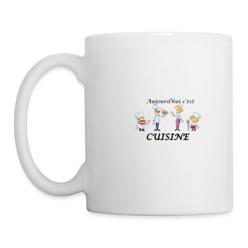 aujourd'hui c est cuisine ! - Mug blanc - blanc - Gauche