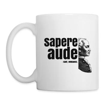 SAPERE AUDE IMMANUEL KANT ZITAT PHILOSOPHEN - Tasse - Weiß - Links