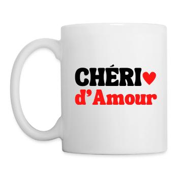 CHERI D'AMOUR - Mug blanc - blanc - Gauche