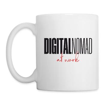 Digitalnomad au travail - Mug blanc - blanc - Gauche