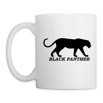 Schwarzer black Panther Leopard Jaguar schwarz - Tasse - Weiß - Links