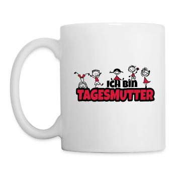ich bin tagesmutter - Tasse - Weiß - Links